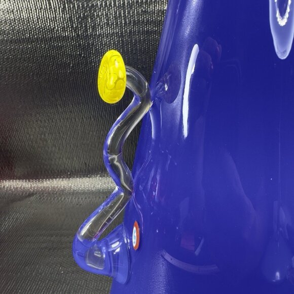 1998 Studio Inferno Mitchell Gaudet Hand Made Heavy Glass Vase Vessel Signed VTG - Picture 6 of 14